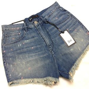 3x1 | Hi Rise Cutoff Shorts 26